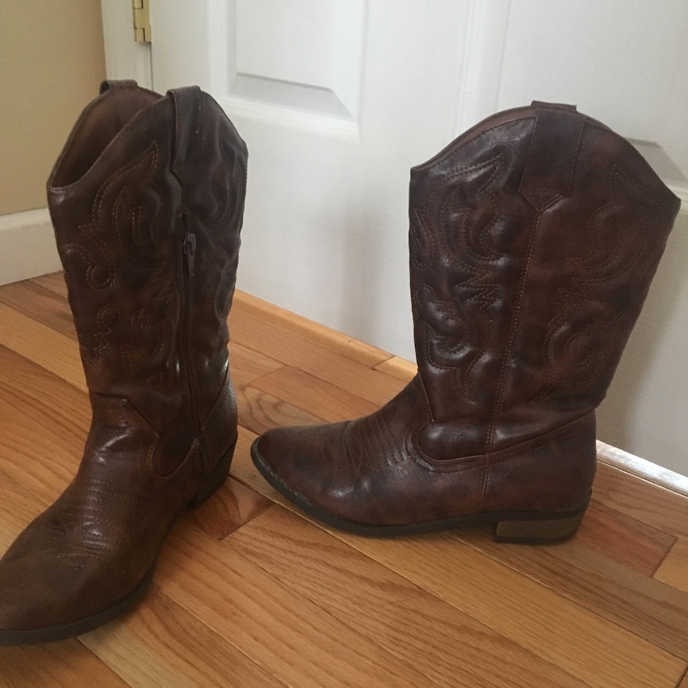 Girls' Target Cowboy Boots- Dark Brown